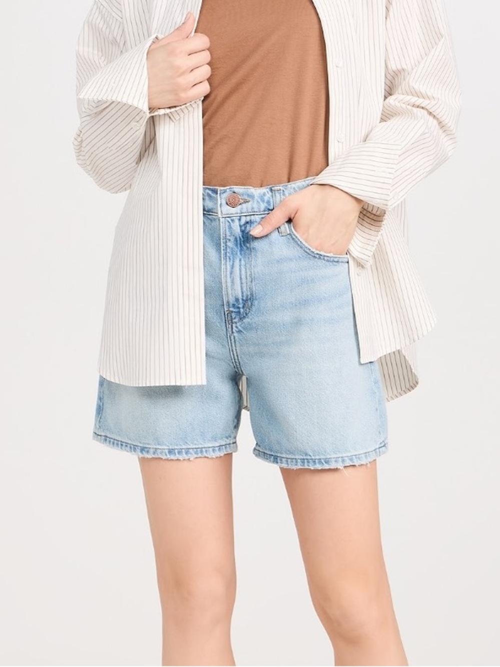NWOT Frame The Easy High-Rise Denim Shorts